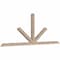 Ekena Millwork Saratoga Smooth Timber Gable Bracket, Douglas Fir, 108"W x 40"H x 3 1/2"D x 3 1/2"F, 9/12 Pitch GBW108X40X0404SAR00SDF - alternate 3